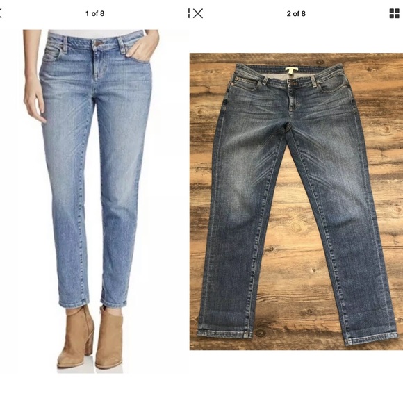 Eileen Fisher Denim - Eileen Fisher Ankle Crop boyfriend blue jeans 8p